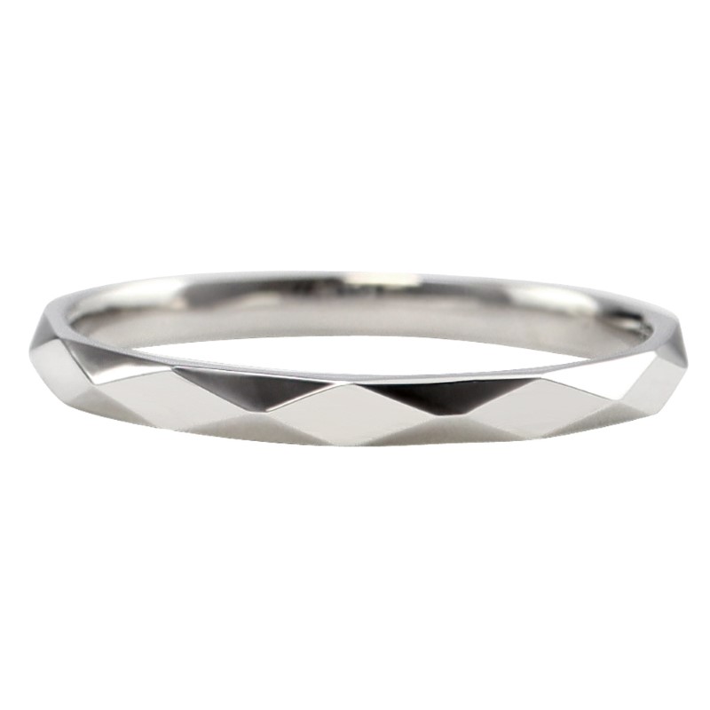 【ふるさと納税】＜ 甲府ジュエリー ＞ リング 指輪 ひし形カット 2mm幅 プラチナ レディース メンズ Pt900 シンプル ミラーカット 結婚指輪 マリッジリング 単品 日本製 甲府市 受注製作 J-452 ジュエリーケース付 保証書付 k287-004 サムネイル3