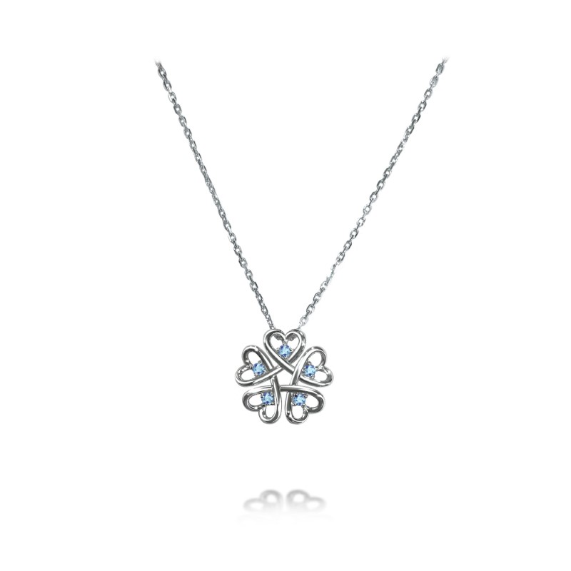 【ふるさと納税】＜ 甲府ジュエリー ＞ ネックレス ペンダント ジュエリー レディース アクセサリー ブルートパーズ 5石 シルバー ジュリ Zuri シンプル ギフト プレゼント ジュエリーケース付 保証書付 k282-003 サムネイル2