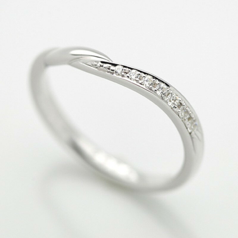 【ふるさと納税】＜ 甲府ジュエリー ＞ リング 指輪 ジュエリー レディース アクセサリー ダイヤモンド 天然 0.05ct プラチナ プラチナ950 Pt950 グラデーションライン ギフト プレゼント ケース付 鑑別書付 保証書付 k290-031 サムネイル2