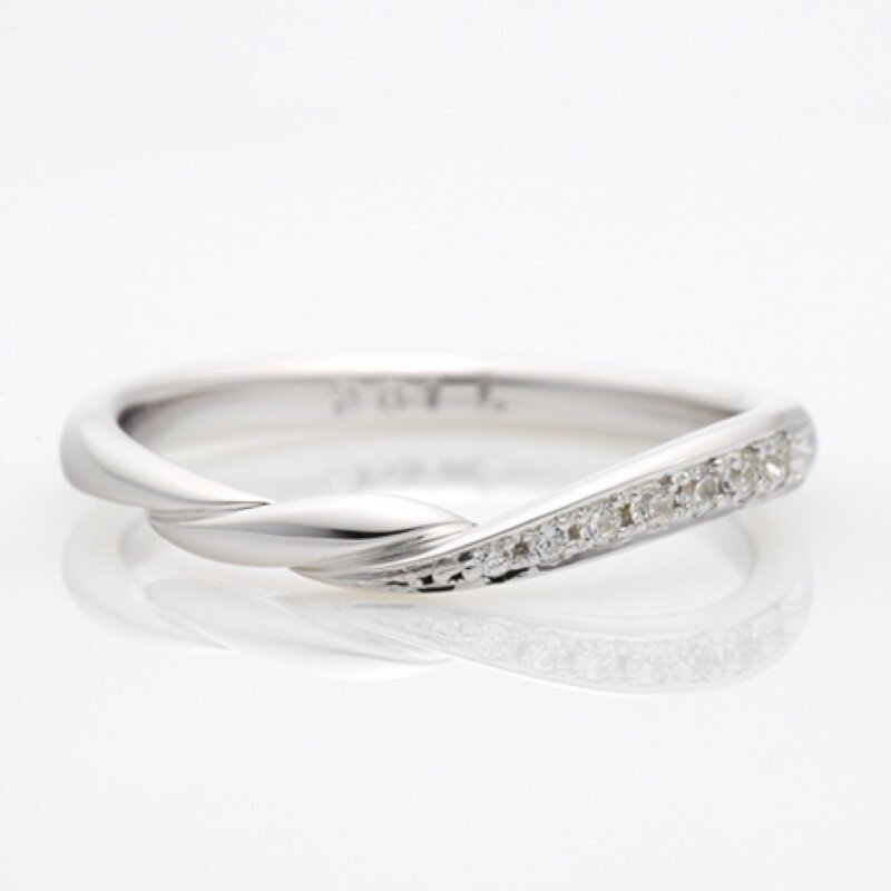 【ふるさと納税】＜ 甲府ジュエリー ＞ リング 指輪 ジュエリー レディース アクセサリー ダイヤモンド 天然 0.05ct プラチナ プラチナ950 Pt950 グラデーションライン ギフト プレゼント ケース付 鑑別書付 保証書付 k290-031 サムネイル3