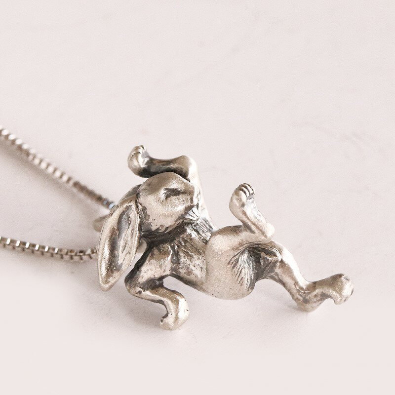 【ふるさと納税】＜ 甲府ジュエリー ＞ ペンダント ネックレス ジュエリー レディース メンズ アクセサリー 選べるモチーフ 鳥獣人物戯画 擬人化 動物 うさぎ かえる SV925 いぶし銀 つや消し 銀製 和の彩 wanoiro ギフト プレゼント オリジナルケース付 保証書付 k279-004 サムネイル2