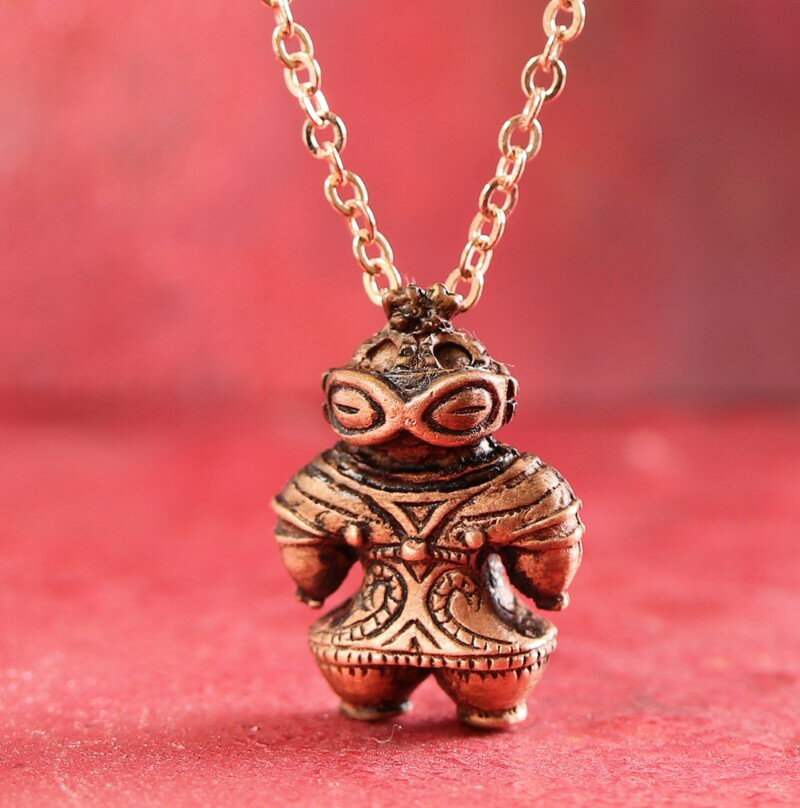 【ふるさと納税】＜ 甲府ジュエリー ＞ ペンダント ネックレス ジュエリー レディース メンズ アクセサリー Do-goods 純銅 縄文 豆サイズ 遮光器土偶 真鍮 ピンクゴールド ポーチ付 保証書付 k279-022 サムネイル2