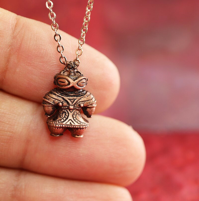 【ふるさと納税】＜ 甲府ジュエリー ＞ ペンダント ネックレス ジュエリー レディース メンズ アクセサリー Do-goods 純銅 縄文 豆サイズ 遮光器土偶 真鍮 ピンクゴールド ポーチ付 保証書付 k279-022 サムネイル3