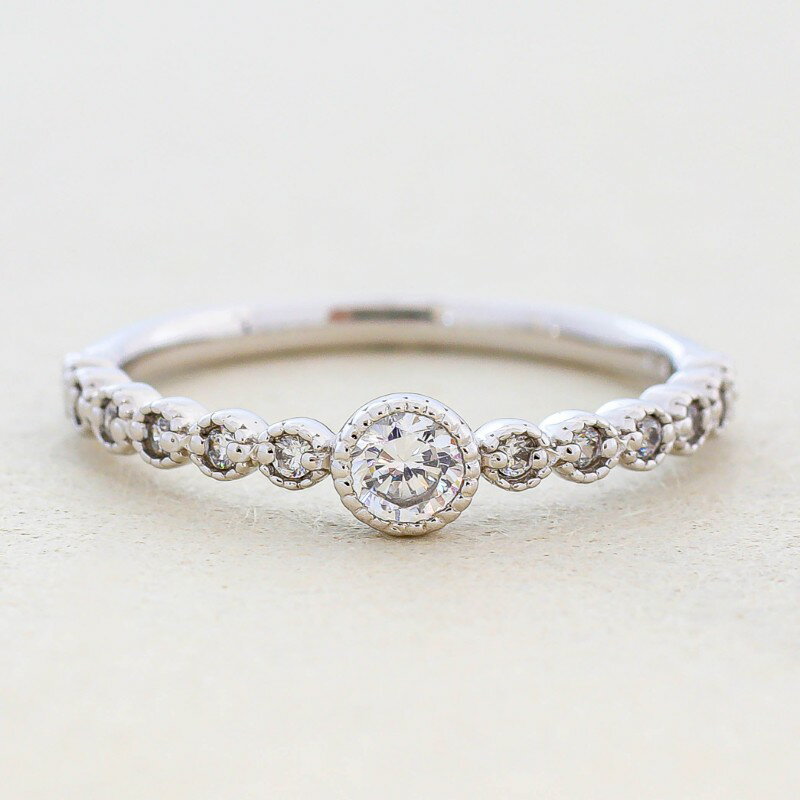 【ふるさと納税】 ＜ 甲府ジュエリー ＞ リング 指輪 ジュエリー レディース アクセサリー 天然 ダイヤモンド 0.25ct 選べる地金 Pt900 プラチナ K18 18金 ホワイトゴールド ミル打ち 存在感 普段使い パーティー シンプル 高級感 ジュエリーケース付 保証書付 k295-009 サムネイル2