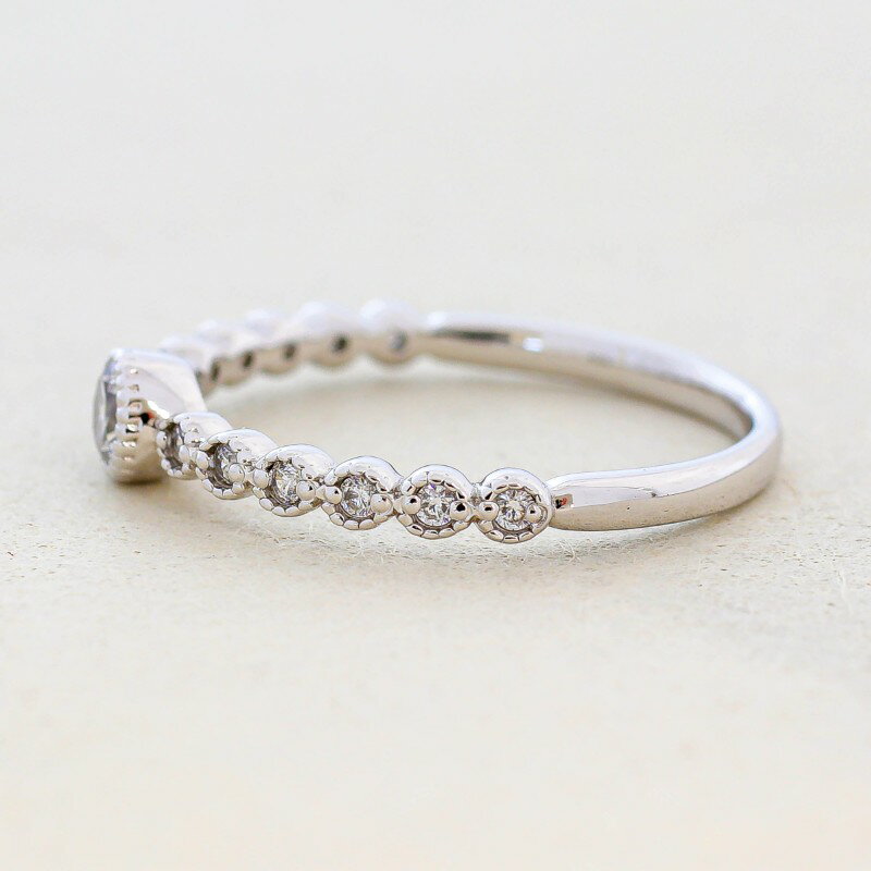 【ふるさと納税】 ＜ 甲府ジュエリー ＞ リング 指輪 ジュエリー レディース アクセサリー 天然 ダイヤモンド 0.25ct 選べる地金 Pt900 プラチナ K18 18金 ホワイトゴールド ミル打ち 存在感 普段使い パーティー シンプル 高級感 ジュエリーケース付 保証書付 k295-009 サムネイル3