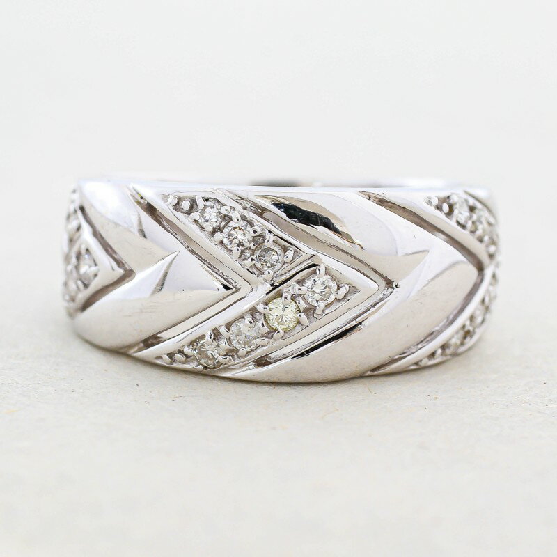 【ふるさと納税】＜ 甲府ジュエリー ＞ リング 指輪 ジュエリー レディース アクセサリー 天然 ダイヤモンド 0.22ct 選べる地金 プラチナ ホワイトゴールド 普段使い パーティー シンプル ボリューム 高級感 誕生石 ジュエリーケース付 ギフトバック付 保証書付 k295-026 サムネイル2