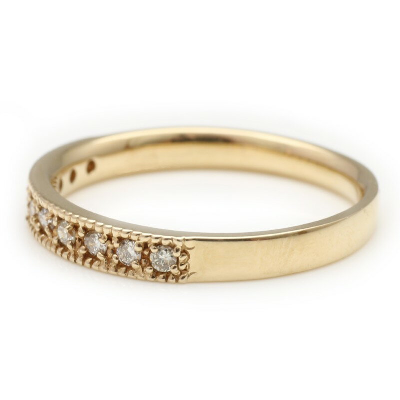 【ふるさと納税】＜ 甲府ジュエリー ＞ リング 指輪 ジュエリー レディース アクセサリー 天然 ダイヤモンド 0.12ct イエローゴールド K18 エタニティ ミル打ち 存在感 主役級 普段使い 一本使い 4月 誕生石 ジュエリーケース付 ギフトバック付 保証書付 k295-044 サムネイル3