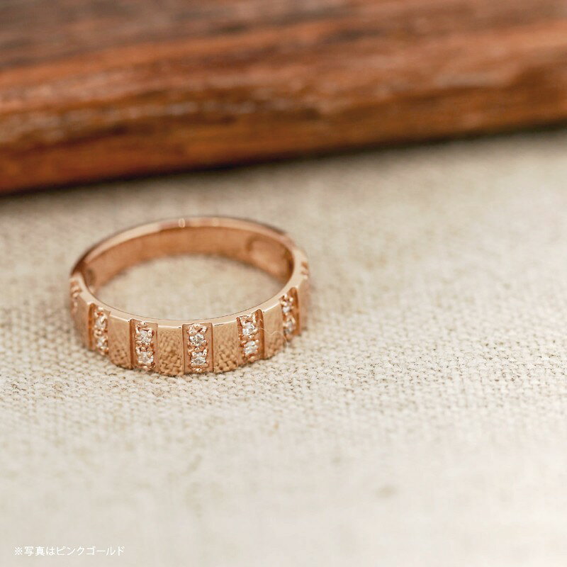 【ふるさと納税】＜ 甲府ジュエリー ＞ リング 指輪 ジュエリー レディース アクセサリー 天然 ダイヤモンド 0.1ct ピンクゴールド K18 存在感 主役級 大人 お洒落 シンプル 高級感 ボリューム 贅沢 特別 4月 誕生石 ジュエリーケース付 ギフトバック付 保証書付 k295-047 サムネイル3