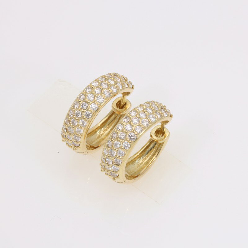 【ふるさと納税】＜ 甲府ジュエリー ＞ ピアス ジュエリー レディース アクセサリー 18金 イエローゴールド ダイヤモンド 1ct デイリー ギフト プレゼント ジュエリーケース付 保証書付 k234-009 サムネイル2