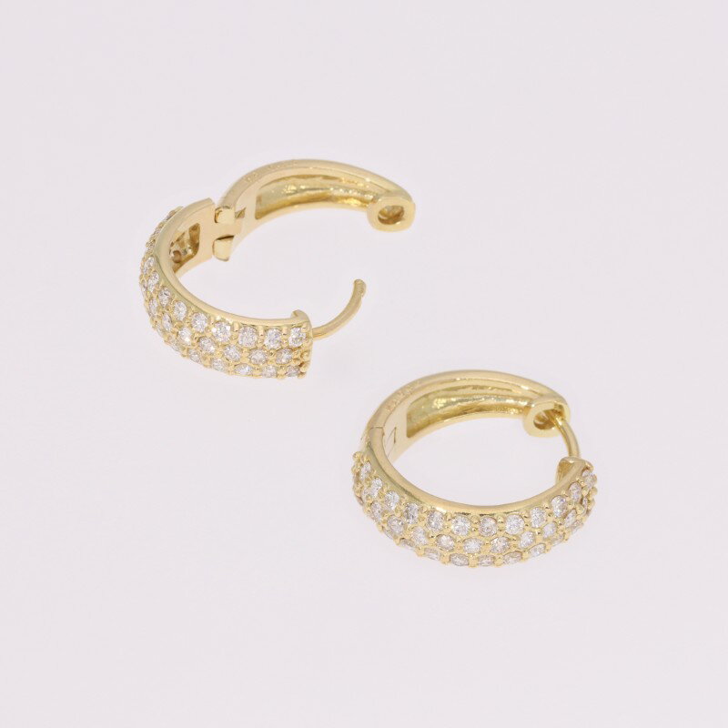 【ふるさと納税】＜ 甲府ジュエリー ＞ ピアス ジュエリー レディース アクセサリー 18金 イエローゴールド ダイヤモンド 1ct デイリー ギフト プレゼント ジュエリーケース付 保証書付 k234-009 サムネイル3