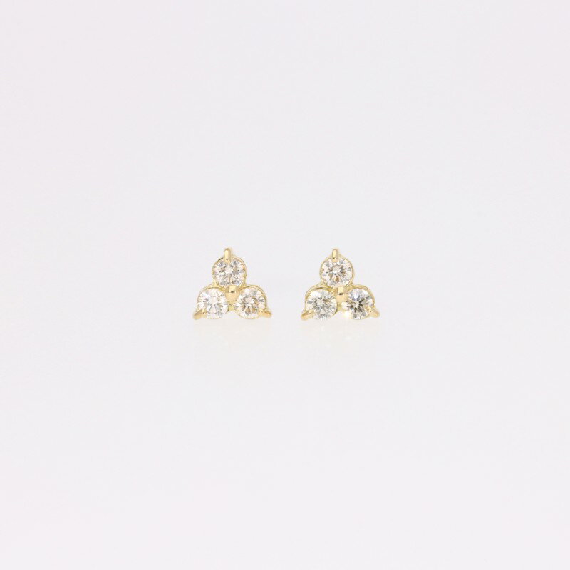 【ふるさと納税】＜ 甲府ジュエリー ＞ ピアス ジュエリー レディース アクセサリー 18金 イエローゴールド ダイヤモンド 0.30ct シンプル スリーストーン ギフト プレゼント ジュエリーケース付 保証書付 k234-013 サムネイル2