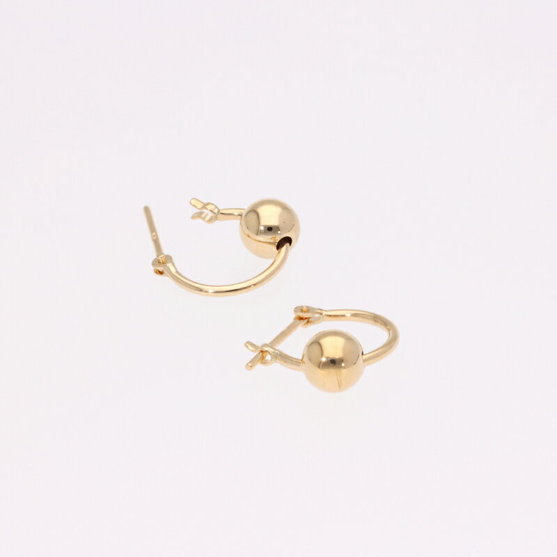 【ふるさと納税】＜ 甲府ジュエリー ＞ ピアス フープピアス 丸玉 ボール パイプピアス K18 イエローゴールド EJ-106 ギフト プレゼント ジュエリーケース付 保証書付 k234-015 サムネイル3