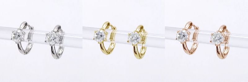 【ふるさと納税】 ピアス ジュエリー レディース アクセサリー 天然ダイヤモンド 計0.5ct 2ピース 選べる地金 K18 ホワイトゴールド イエローゴールド ピンクゴールド 大粒 フープピアス シンプル ワンタッチ式 ギフト プレゼント ジュエリーケース付 保証書付 k186-021 サムネイル2