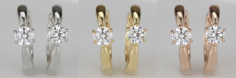 【ふるさと納税】 ピアス ジュエリー レディース アクセサリー 天然ダイヤモンド 計0.2ct 2ピース 選べる地金 K10 ホワイトゴールド イエローゴールド ピンクゴールド フープピアス シンプル ワンタッチ式 ギフト プレゼント ジュエリーケース付 保証書付 k186-011 サムネイル2