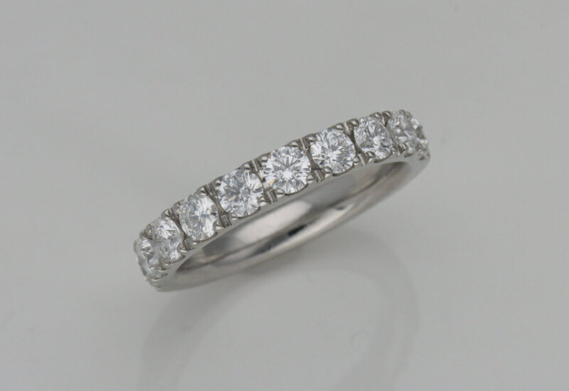 【ふるさと納税】＜ 甲府ジュエリー ＞ リング 指輪 レディース ジュエリー アクセサリー 純プラチナ PT999 ダイヤモンド 10石 計1.0ct ハーフエタニティ 高品質 鍛造 ギフト プレゼント ジュエリーケース付 保証書付 鑑別書付 k259-008 サムネイル2