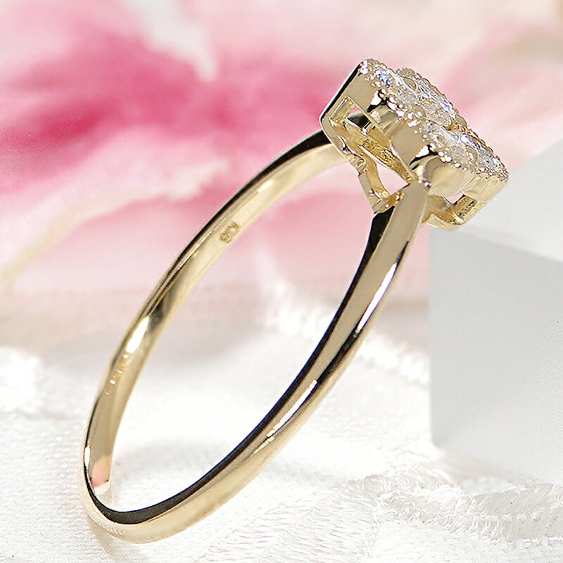 【ふるさと納税】＜ 甲府ジュエリー ＞ リング 指輪 レディース アクセサリー ダイヤモンド 0.30ct k18 イエローゴールド フラワー モチーフ ギフト プレゼント ジュエリーケース付 鑑別書付 保証書付 k337-017 サムネイル3