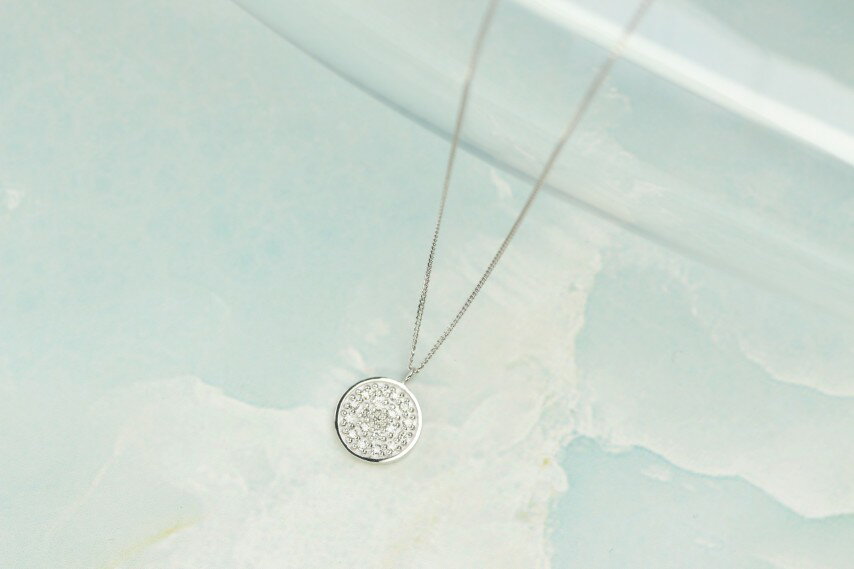 【ふるさと納税】＜ 甲府ジュエリー ＞ ネックレス ペンダント ジュエリー レディース アクセサリー ダイヤモンド 計0.095ct プラチナ900 約50cm パヴェデザイン ギフト プレゼント ジュエリーボックス付 鑑別書付 保証書付 k344-016 サムネイル2