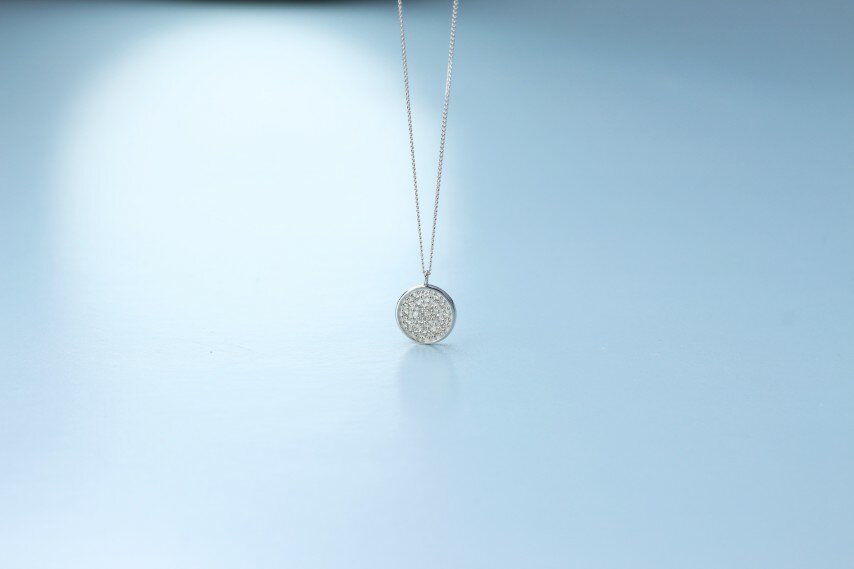 【ふるさと納税】＜ 甲府ジュエリー ＞ ネックレス ペンダント ジュエリー レディース アクセサリー ダイヤモンド 計0.095ct プラチナ900 約50cm パヴェデザイン ギフト プレゼント ジュエリーボックス付 鑑別書付 保証書付 k344-016 サムネイル3