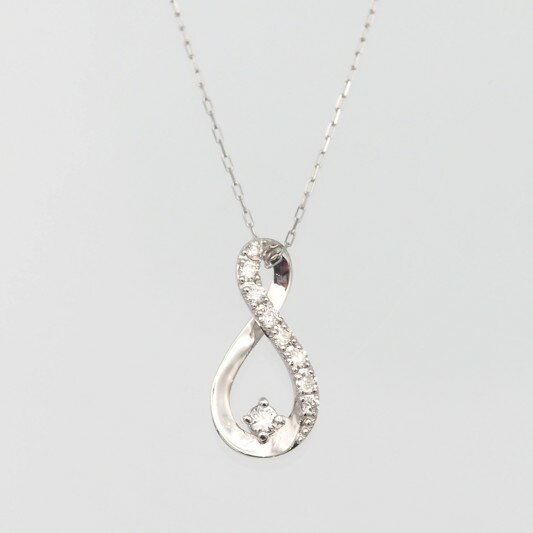 【ふるさと納税】＜ 甲府ジュエリー ＞ ネックレス ペンダント アクセサリー ダイヤモンド 0.10ct 選べる地金 K18 18金 PT900 PT850 プラチナ ジュエリー ギフト プレゼント レディース おしゃれ 記念日 贈り物 ダイア ジュエリーケース付 保証書付 k348-003 サムネイル2