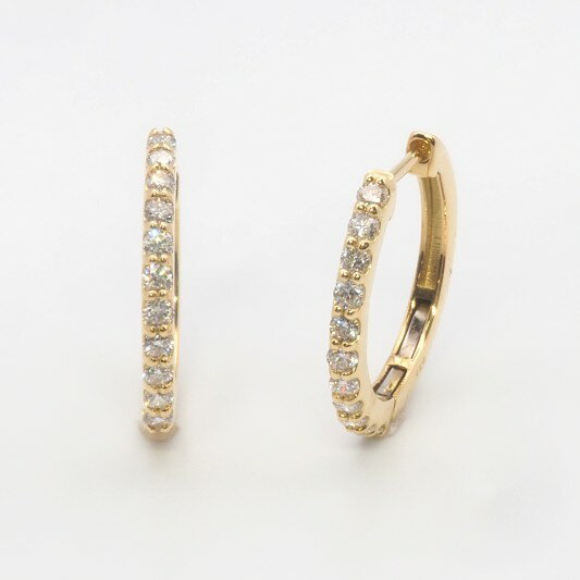 【ふるさと納税】＜ 甲府ジュエリー ＞ ピアス アクセサリー ダイヤモンド 0.50ct 選べる地金 K18 18金 PT900 プラチナ ジュエリー ギフト プレゼント レディース フープ おしゃれ 記念日 贈り物 ダイア ジュエリーケース付 鑑別書付 保証書付 k348-007 サムネイル2