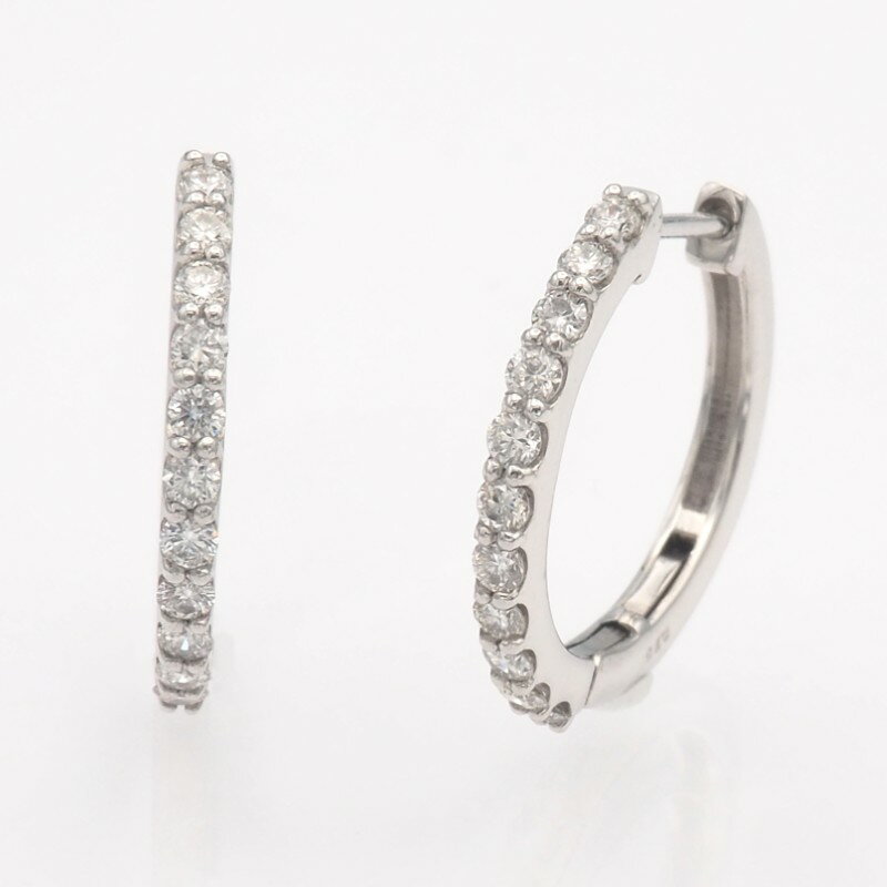 【ふるさと納税】＜ 甲府ジュエリー ＞ ピアス アクセサリー ダイヤモンド 0.50ct 選べる地金 K18 18金 PT900 プラチナ ジュエリー ギフト プレゼント レディース フープ おしゃれ 記念日 贈り物 ダイア ジュエリーケース付 鑑別書付 保証書付 k348-007 サムネイル3