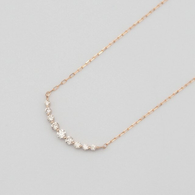 【ふるさと納税】＜ 甲府ジュエリー ＞ ネックレス ペンダント ジュエリー アクセサリー レディース ダイヤモンド ダイア 選べる地金 K18 18金 PG ピンクゴールド PT900/PT850 プラチナ アーチ ギフト プレゼント おしゃれ 記念日 贈り物 ケース付 保証書付 k348-025 サムネイル3