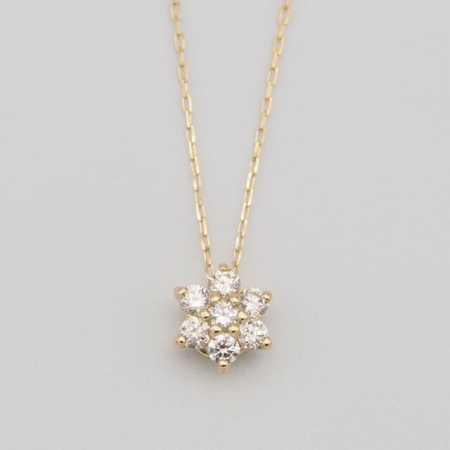 【ふるさと納税】＜ 甲府ジュエリー ＞ ネックレス ペンダント ジュエリー アクセサリー レディース ダイヤモンド 0.2ct 選べる地金 K18 18金 PT900/PT850 プラチナ ギフト プレゼント おしゃれ 記念日 贈り物 フラワー かわいい ダイア ケース付 保証書付 k348-032 サムネイル2
