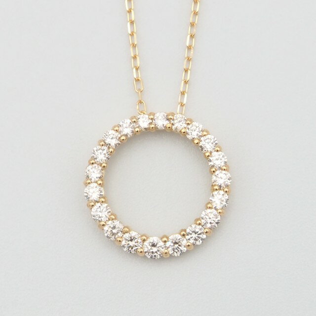 【ふるさと納税】＜ 甲府ジュエリー ＞ ネックレス ペンダント ジュエリー アクセサリー レディース ダイヤモンド 0.3ct 選べる地金 K18 18金 PT900/PT850 プラチナ ギフト プレゼント おしゃれ 記念日 贈り物 サークル ダイア ケース付 保証書付 k348-040 サムネイル3
