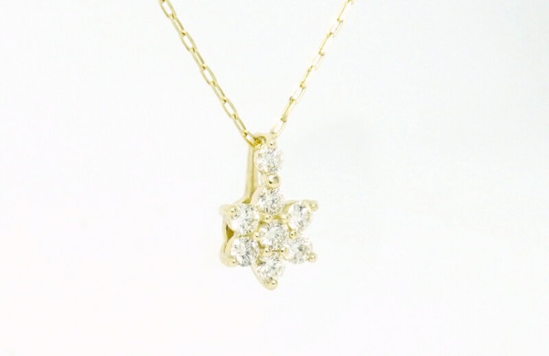 【ふるさと納税】＜ 甲府ジュエリー ＞ ネックレス ペンダント ダイヤモンド 0.13ct ジュエリー レディース アクセサリー 選べる地金 K10 イエローゴールド ピンクゴールド ホワイトゴールド フラワー 花 ギフト プレゼント ジュエリーポーチ付 保証書付 k347-004 サムネイル2