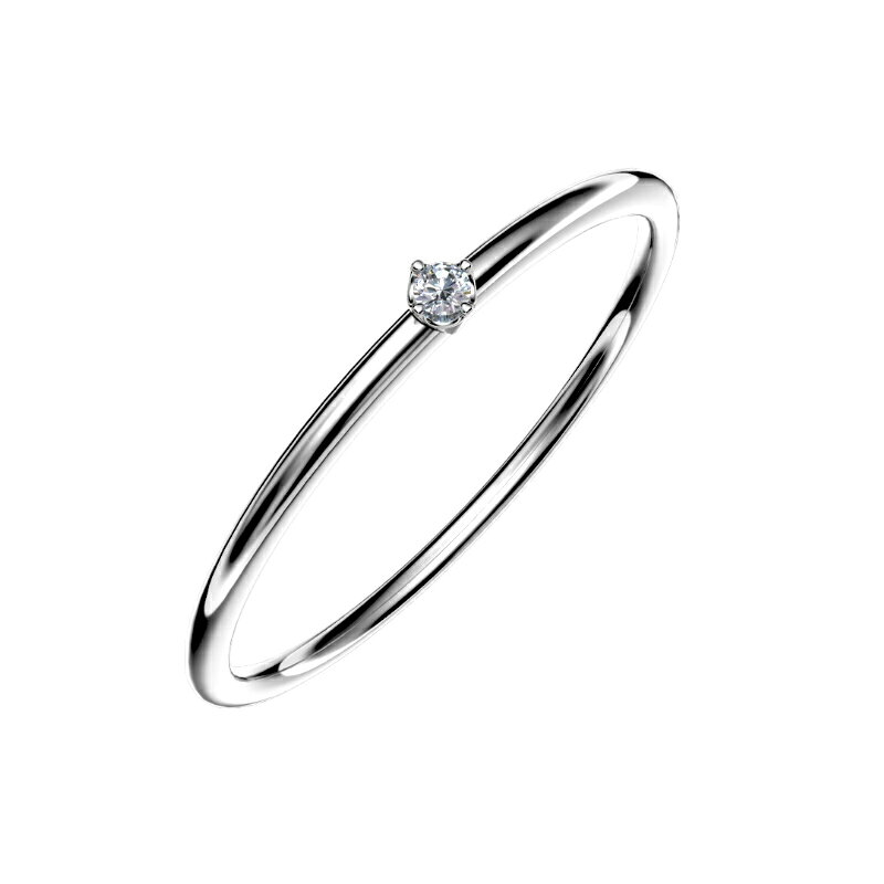 【ふるさと納税】＜ 甲府ジュエリー ＞ リング ジュエリー アクセサリー レディース ダイヤモンド 0.01ct Pt900 プラチナ 細身 ジュエリーケース付 保証書付 k358-001 サムネイル3
