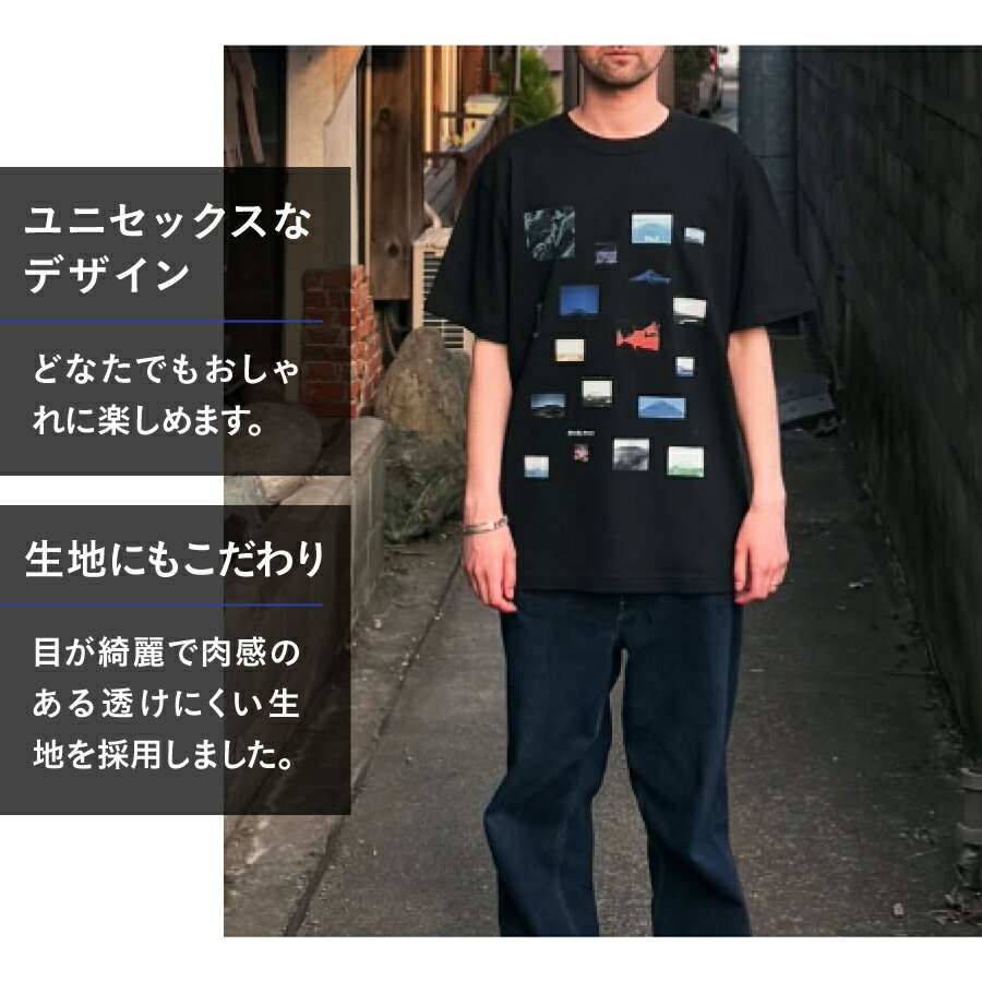 【ふるさと納税】 Tシャツ 半袖 洋服 服 OvO Fuji Photo Tee BLACK WHITE 選べるカラー ブラック ホワイト 選べるサイズ M L おしゃれ カジュアル ファッション メンズ レディース 黒 白 tシャツ ユニセックス オリジナル デザイン 富士山 写真 生活雑貨 日用品 サムネイル2