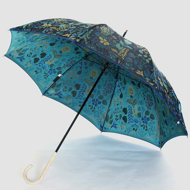 【ふるさと納税】晴雨兼用長傘 Stig Lハーバリウム　ブルー｜送料無料 槙田商店 傘 雨傘 おしゃれ レディース 贈答 プレゼント ギフト 母の日 誕生日 日本製 女性 長傘 晴雨兼用 ブランド 高品質 婦人用 日傘 UV加工 スティグ・リンドベリ サムネイル2