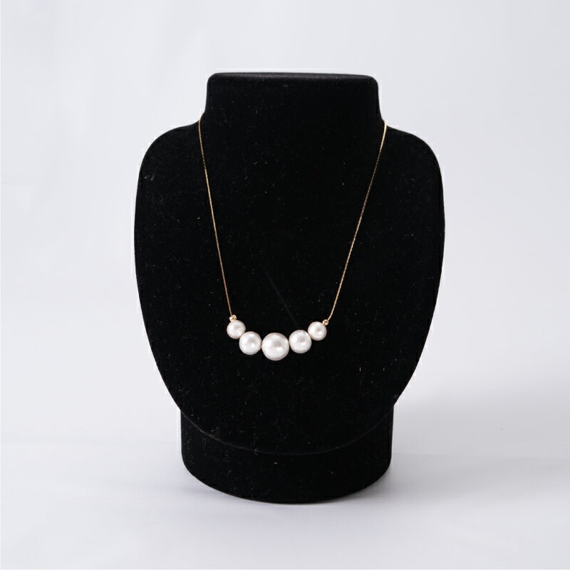 【ふるさと納税】コットンパール「ホワイト」ゴールドチェーンネックレス【〜en〜】｜コットンパール ネックレス アクセサリー 入学式 卒業式 結婚式 ゴールド サムネイル3