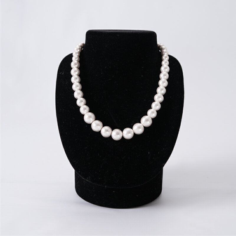 【ふるさと納税】コットンパール「ホワイト」シンプルショートネックレス(金具ゴールド)【〜en〜】｜コットンパール ネックレス アクセサリー 入学式 卒業式 結婚式 ゴールド サムネイル3