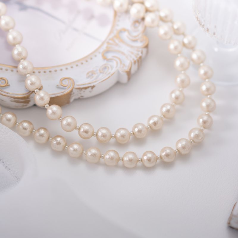 【ふるさと納税】コットンパール「キスカ」ロングネックレス(金具ゴールド)【〜en〜】｜コットンパール ネックレス アクセサリー 入学式 卒業式 結婚式 ゴールド サムネイル2