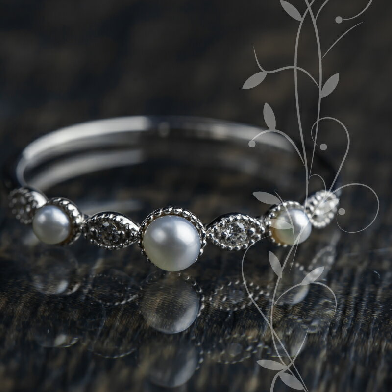 【ふるさと納税】 pt900 淡水パール&0.04ct ダイヤモンドリング（RP-MR-0701）【リズプラス】｜ ダイヤ ダイヤモンド パール 真珠 プラチナ リング 指輪 ジュエリー アクセサリー ギフト プレゼント 鑑別書付 保証書付 サムネイル2