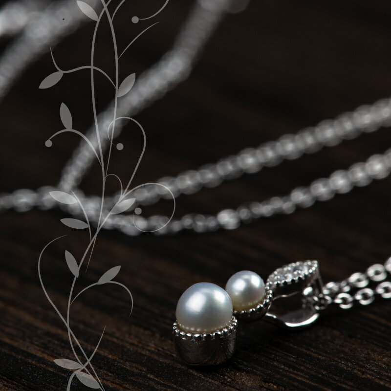 【ふるさと納税】淡水パール&0.01ct ダイヤモンドネックレス（RP-MN-0494）【リズプラス】｜ ダイヤ ダイヤモンド パール 真珠 プラチナ ネックレス ペンダント ジュエリー アクセサリー ギフト プレゼント 鑑別書付 保証書付 サムネイル2