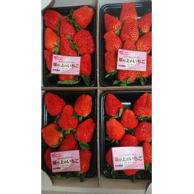 【いちご280g×4パック】坂の上のいちご 山梨県山梨市産【配送不可地域：離島】【1264594】