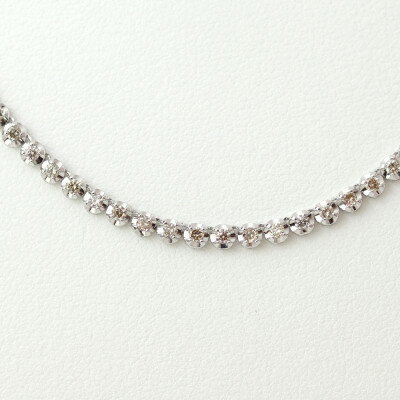 【ふるさと納税】K18WGダイヤモンド5.00ctテニスネックレス45cm_ ダイヤモンド 金 18金 18K ネックレス アクセサリー クリスマス 誕生日 バースデー ギフト 【配送不可地域：沖縄県】【1373650】 サムネイル3