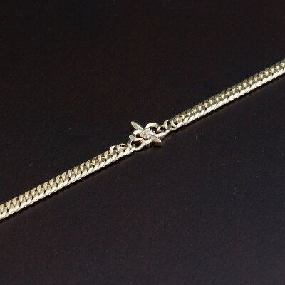 【ふるさと納税】K18百合の紋章ブレスレット【ダイヤ0.01ct・18cm】【配送不可地域：沖縄県】【1405834】 サムネイル2