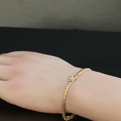 【ふるさと納税】K18百合の紋章ブレスレット【ダイヤ0.01ct・18cm】【配送不可地域：沖縄県】【1405834】 サムネイル3