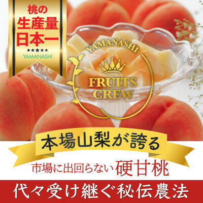 【やみつきリピーター続出】桃通が好む本場山梨の味『硬甘桃』2026年7月中旬より順次発送【配送不可地域：離島・北海道・沖縄県・中国・四国・九州】【1424182】