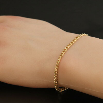 【ふるさと納税】K18シングル喜平ブレスレット約7.3g 長さ18cm・幅3.7mm・厚さ1.3mm【配送不可地域：沖縄県】【1433918】 サムネイル3