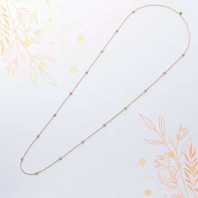 【ふるさと納税】K18 ダイヤモンドステーションロングネックレス　Total 1ct 16pcs 全長80cm_ ダイヤモンド 1カラット 1ct 金 ゴールド gold 16pcs アクセサリー クリスマス 誕生日 ギフト 贈答 プレゼント 【配送不可地域：沖縄県】【1469139】 サムネイル2