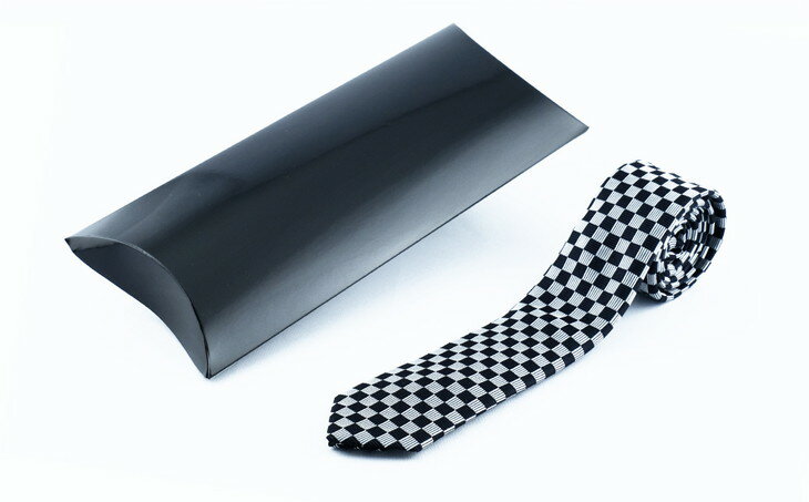 【ふるさと納税】郡内織物　スリムタイ　市松模様(シルク 100％)※着日指定不可 サムネイル3