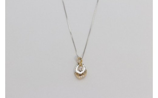 【ふるさと納税】 K18/K18WG ダイヤ 1個石 メレーダイヤ 7個のペンダント Islauth12 [slauth 山梨県 韮崎市 20743432] アクセサリー ネックレス ジュエリー ダイヤ シンプル おしゃれ プレゼント ギフト 贈りもの 贈答 サムネイル2