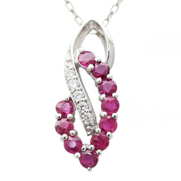 【ふるさと納税】 ネックレス プラチナ PT900 ルビー ダイヤモンド 0.05ct レディース ペンダント【f134-rd-pt】 [株式会社オーダーメイドジュエリーメイ 山梨県 韮崎市 20743781] ジュエリー アクセサリー アクセ ダイヤ サムネイル2