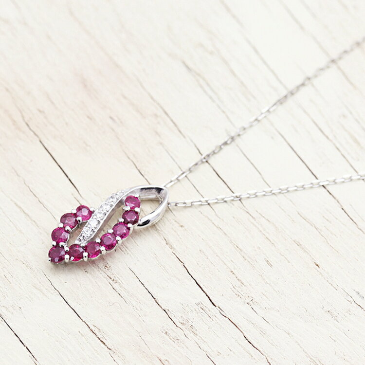 【ふるさと納税】 ネックレス プラチナ PT900 ルビー ダイヤモンド 0.05ct レディース ペンダント【f134-rd-pt】 [株式会社オーダーメイドジュエリーメイ 山梨県 韮崎市 20743781] ジュエリー アクセサリー アクセ ダイヤ サムネイル3