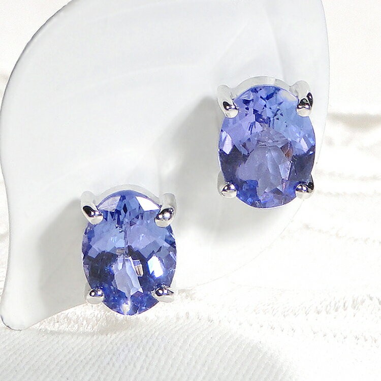 【ふるさと納税】 一粒ピアス プラチナ PT900 天然タンザナイト オーバル 大粒 2.3ct スタッドピアス【f221-ov-pt】 [株式会社オーダーメイドジュエリーメイ 山梨県 韮崎市 20743764] ピアス アクセサリー アクセ ジュエリー サムネイル2
