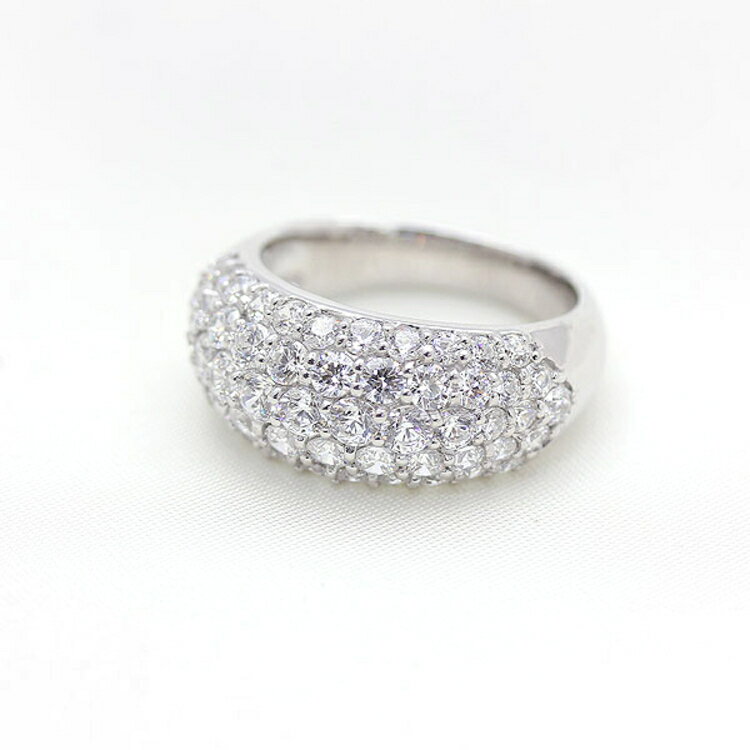 【ふるさと納税】 指輪 PT900 プラチナ ダイヤモンド 計2.0ct パヴェ 8号〜16号 リング 【f046-pt】 [オーダーメイドジュエリーメイ 山梨県 韮崎市 20743761] 豪華 月甲丸 幅広 アクセサリー サムネイル2